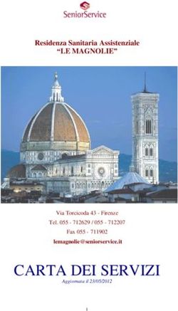 CARTA DEI SERVIZI - "LE MAGNOLIE" Residenza Sanitaria Assistenziale