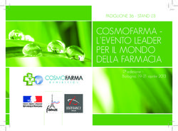 Cosmofarma - l'evento leader per il mondo della farmaCia - padiGlione 36 - stand l13