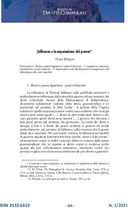 Jefferson e la separazione del potere Chiara Bologna - Diritti Comparati