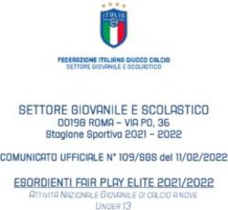 SETTORE GIOVANILE E SCOLASTICO - ESORDIENTI FAIR PLAY ELITE 2021/2022 00198 ROMA - VIA PO, 36 - FIGC