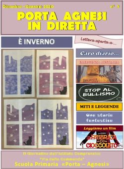 PORTA AGNESI IN DIRETTA - Scuola Primaria "Porta - Agnesi" - Dicembre -Gennaio 2020 - ICS Via della ...