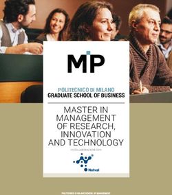 Master in ManageMent of research, innovation and technology - POLITECNICO DI MILANO GRADUATE SCHOOL OF BUSINESS - Netval