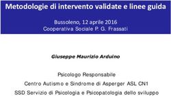 Metodologie di intervento validate e linee guida - Cooperativa Frassati