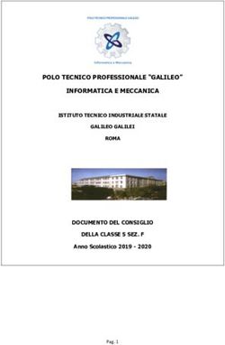 POLO TECNICO PROFESSIONALE "GALILEO" INFORMATICA E MECCANICA - DOCUMENTO DEL CONSIGLIO DELLA CLASSE 5 SEZ. F - Itis Galileo Galilei Roma