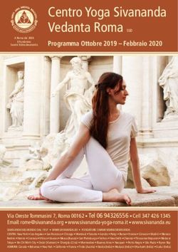 Centro Yoga Sivananda - Vedanta Roma SSD Programma Ottobre 2019 - Febbraio 2020