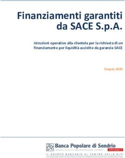 Finanziamenti garantiti da SACE S.p.A - Istruzioni operative alla clientela per la richiesta di un finanziamento per liquidit&agrave; assistito da ...