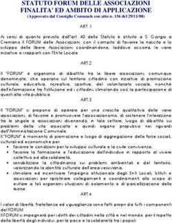 STATUTO FORUM DELLE ASSOCIAZIONI FINALITA' ED AMBITO DI APPLICAZIONE