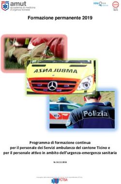 Formazione permanente 2019 - Programma di formazione continua per il personale dei Servizi ambulanza del cantone Ticino e per il personale attivo ...