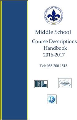 Middle School Course Descriptions Handbook 2016-2017 - Tel: 055 200 1515 - International School of Florence