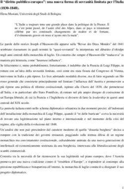 Il "diritto pubblico europeo": una nuova forma di sovranità limitata per l'Italia (1830-1848) - Sissco