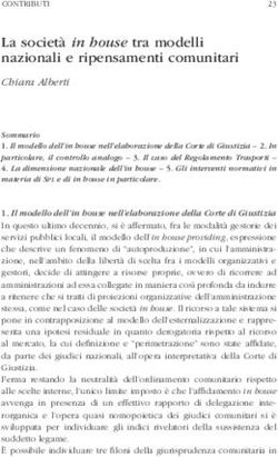 La società in house tra modelli nazionali e ripensamenti comunitari