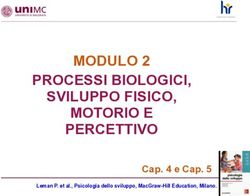 MODULO 2 PROCESSI BIOLOGICI, SVILUPPO FISICO, MOTORIO E PERCETTIVO - Cap. 4 e Cap. 5