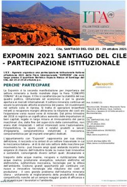 EXPOMIN 2021 SANTIAGO DEL CILE - PARTECIPAZIONE ISTITUZIONALE - PARTECIPAZIONE ...