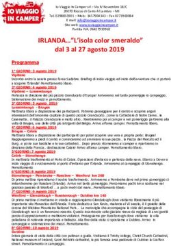 IRLANDA "L'isola color smeraldo" dal 3 al 27 agosto 2019