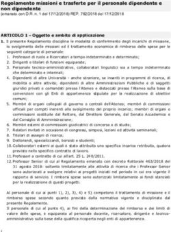 Regolamento missioni e trasferte per il personale dipendente e non dipendente - Unimore