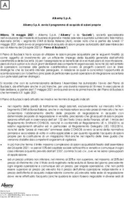 Alkemy S.p.A. Alkemy S.p.A. avvia il programma di acquisto di azioni proprie