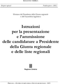 Istruzioni per la presentazione e l'ammissione delle candidature a Presidente della Giunta regionale e delle liste regionali