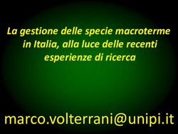 La gestione delle specie macroterme in Italia, alla luce delle recenti esperienze di ricerca - Padana Sementi