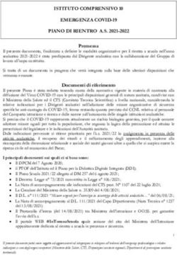 ISTITUTO COMPRENSIVO 10 EMERGENZA COVID-19 PIANO DI RIENTRO A.S. 2021-2022 - Istituto ...