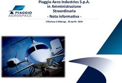 Piaggio Aero Industries S.p.A - in Amministrazione Straordinaria - Nota informativa - Villanova d'Albenga, 30 aprile 2019 - Piaggio Aero ...