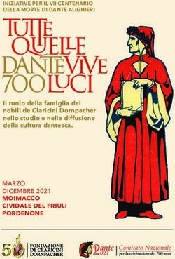 MOIMACCO CIVIDALE DEL FRIULI PORDENONE - MARZO DICEMBRE 2021 Il ruolo della famiglia dei nobili de Claricini Dornpacher nello studio e nella ...