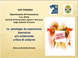 Le patologie da esposizione lavorativa e/o ambientale a fibre di amianto - ASP COSENZA