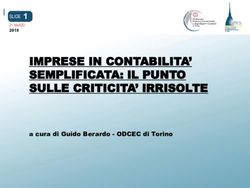 IMPRESE IN CONTABILITA' SEMPLIFICATA: IL PUNTO SULLE CRITICITA' IRRISOLTE - SLIDE