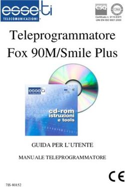 Teleprogrammatore Fox 90M/Smile Plus - GUIDA PER L'UTENTE MANUALE TELEPROGRAMMATORE