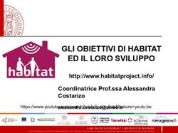 GLI OBIETTIVI DI HABITAT ED IL LORO SVILUPPO - Prof.ssa Alessandra Costanzo