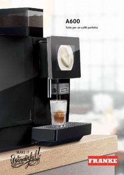 A600 Tutto per un caff&egrave; perfetto - Franke