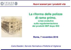 La riforma delle polizze di ramo primo - Nuovi scenari per i prodotti vita Linee evolutive - Ivass