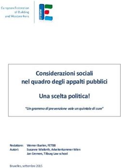 Considerazioni sociali nel quadro degli appalti pubblici Una scelta politica! - EFBWW
