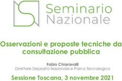 Osservazioni e proposte tecniche da consultazione pubblica - Sessione Toscana, 3 novembre 2021