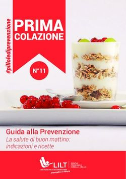 Guida alla Prevenzione - La salute di buon mattino: indicazioni e ricette N 11 - LILT Biella