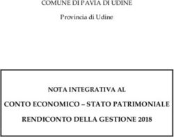 CONTO ECONOMICO - STATO PATRIMONIALE RENDICONTO DELLA GESTIONE 2018 - NOTA INTEGRATIVA AL