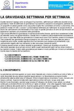 LA GRAVIDANZA SETTIMANA PER SETTIMANA