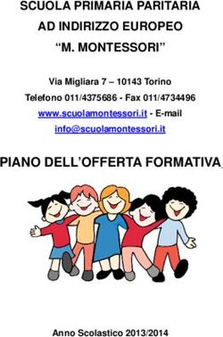 PIANO DELL'OFFERTA FORMATIVA - SCUOLA PRIMARIA PARITARIA AD INDIRIZZO EUROPEO "M. MONTESSORI"