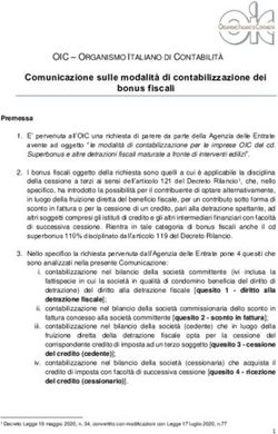 Comunicazione sulle modalit&agrave; di contabilizzazione dei bonus fiscali
