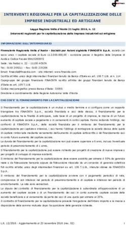 INTERVENTI REGIONALI PER LA CAPITALIZZAZIONE DELLE IMPRESE INDUSTRIALI ED ARTIGIANE - finaosta.com