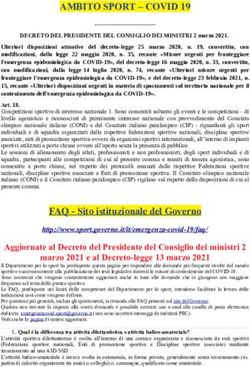 AMBITO SPORT - COVID 19 - Comune di Lugo