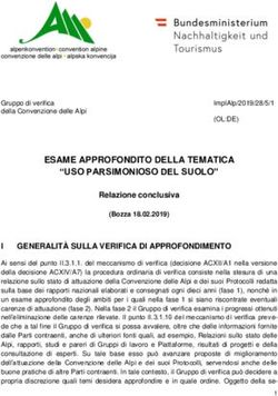 ESAME APPROFONDITO DELLA TEMATICA "USO PARSIMONIOSO DEL SUOLO"
