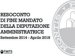 RESOCONTO DI FINE MANDATO DELLA DEPUTAZIONE AMMINISTRATRICE - Settembre 2014 - Aprile 2018 - Fondazione MPS