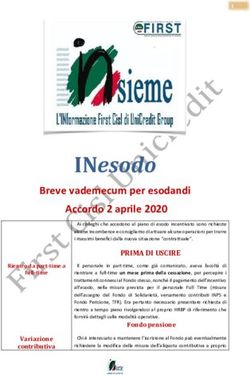 INesodo Breve vademecum per esodandi Accordo 2 aprile 2020 - First Cisl
