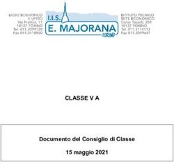 CLASSE V A Documento del Consiglio di Classe 15 maggio 2021