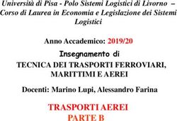 TRASPORTI AEREI PARTE B - Insegnamento di TECNICA DEI TRASPORTI FERROVIARI, MARITTIMI E AEREI - Dipartimento di Ingegneria dell'Informazione