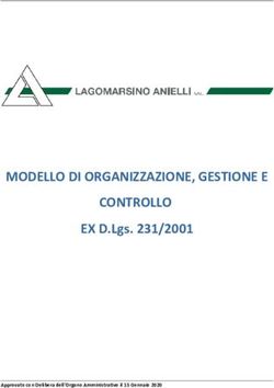 MODELLO DI ORGANIZZAZIONE, GESTIONE E CONTROLLO - EX D.Lgs. 231/2001 - Approvato con Delibera dell'Organo Amministrativo il 15 Gennaio 2020