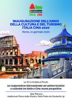 La cooperazione internazionale nel settore turistico e culturale tra Italia e Cina: nuove prospettive - La S.V. è invitata al Forum Sala Petrassi ...