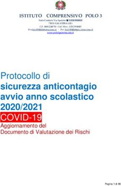 Protocollo di sicurezza anticontagio avvio anno scolastico 2020/2021 - COVID-19