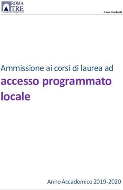 Accesso programmato locale - Ammissione ai corsi di laurea ad - Anno Accademico 2019-2020