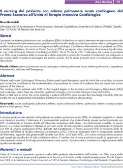Il nursing del paziente con edema polmonare acuto cardiogeno dal Pronto Soccorso all'Unit&agrave; di Terapia Intensiva Cardiologica - itjem